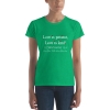 Heather Green 1 Corinthians 13:4 Women's Fitted Christian Short-Sleeve T-Shirt - White Text