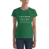 Kelly Green 1 Corinthians 13:4 Women's Fitted Christian Short-Sleeve T-Shirt - White Text