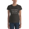 Smoke 1 Corinthians 13:4 Women's Fitted Christian Short-Sleeve T-Shirt - White Text